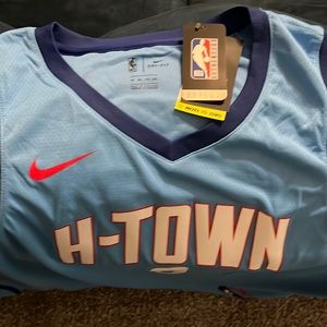 NBA jersey, Houston Rockets #0, Westbrook. Light blue. 3x